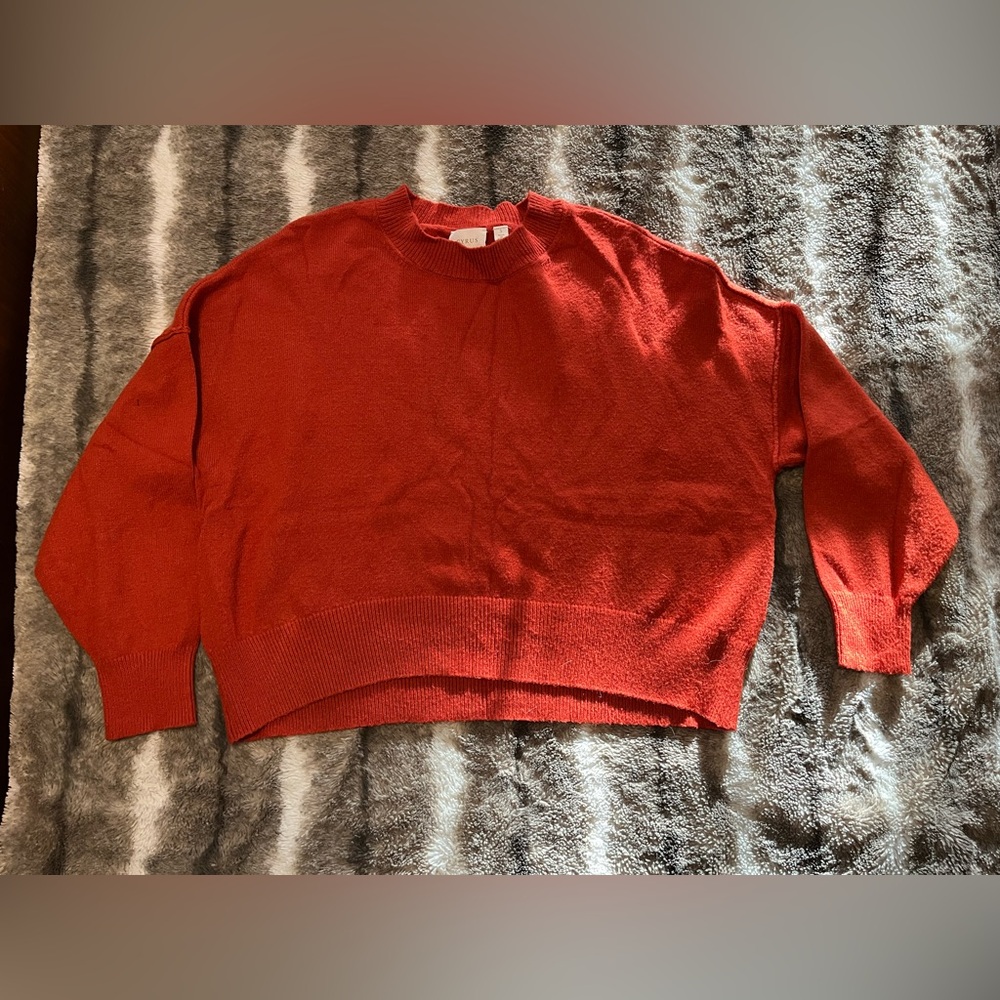 Cyrus Women's Burnt Orange Crew Neck Sweater